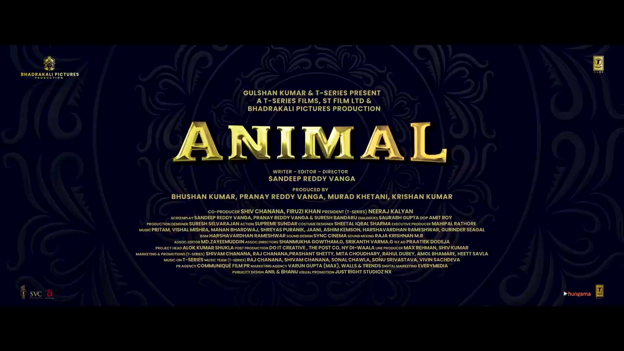 ANIMAL Teaser (Telugu)- Ranbir Kapoor- Sandeep Reddy Vanga- Bhushan Kumar