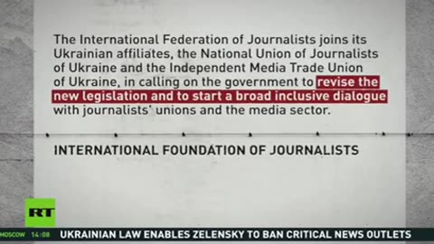 Zelensky is running a dictatorship that now regulates the media