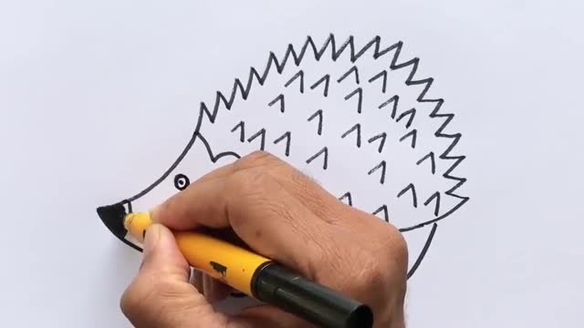 ✍️How to Draw ✍️a Hedgehog from number 2✍️✍️