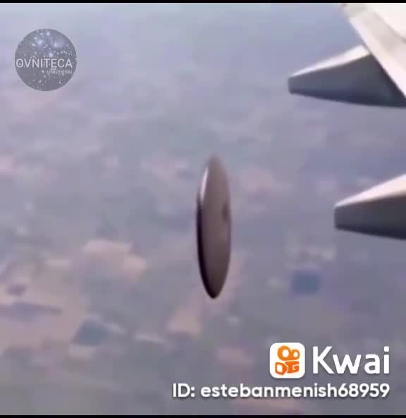 FLYING DISC SCREEDS NEXT TO THE AIRCRAFT WATCH THE VIDEO AND SHARE