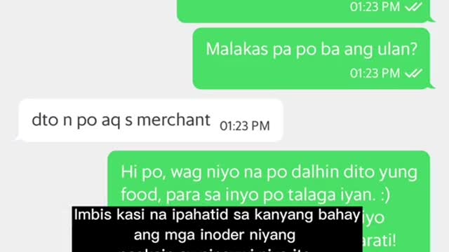 Viral ngayon sa social mediaang ginawang prank ng isang netizen sa mga food delivery rider.