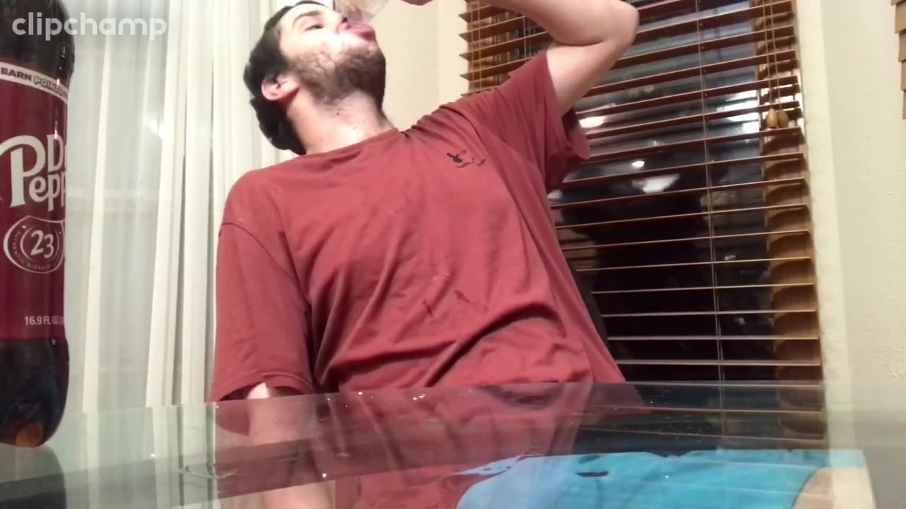 Spencer chugs drinks