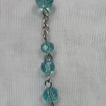 Rosary Necklace. 59 Beads. Made with Crystals. Prayer. Rare Find.