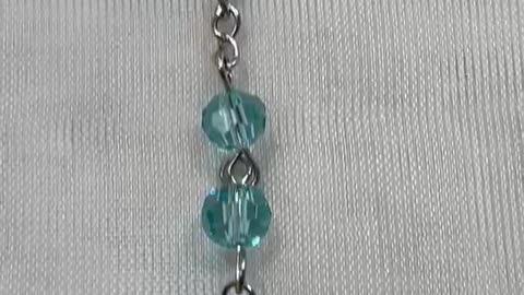 Rosary Necklace. 59 Beads. Made with Crystals. Prayer. Rare Find.