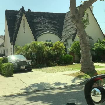 Interesting roof in Beverly Hills house