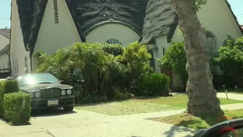 Interesting roof in Beverly Hills house