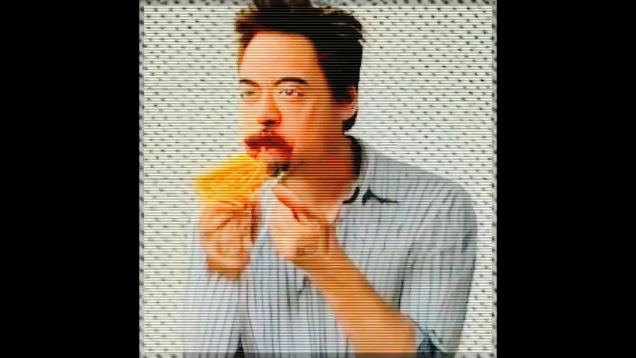 Robert Downey Jr Eating Spaghetti