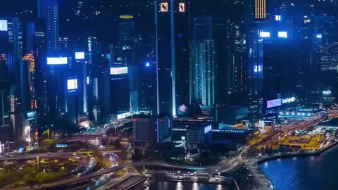 Wanchai aerial view