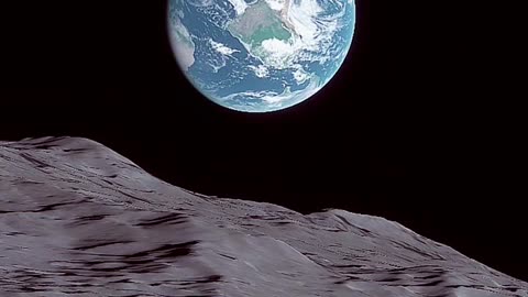 A beautiful view of the earth from moon