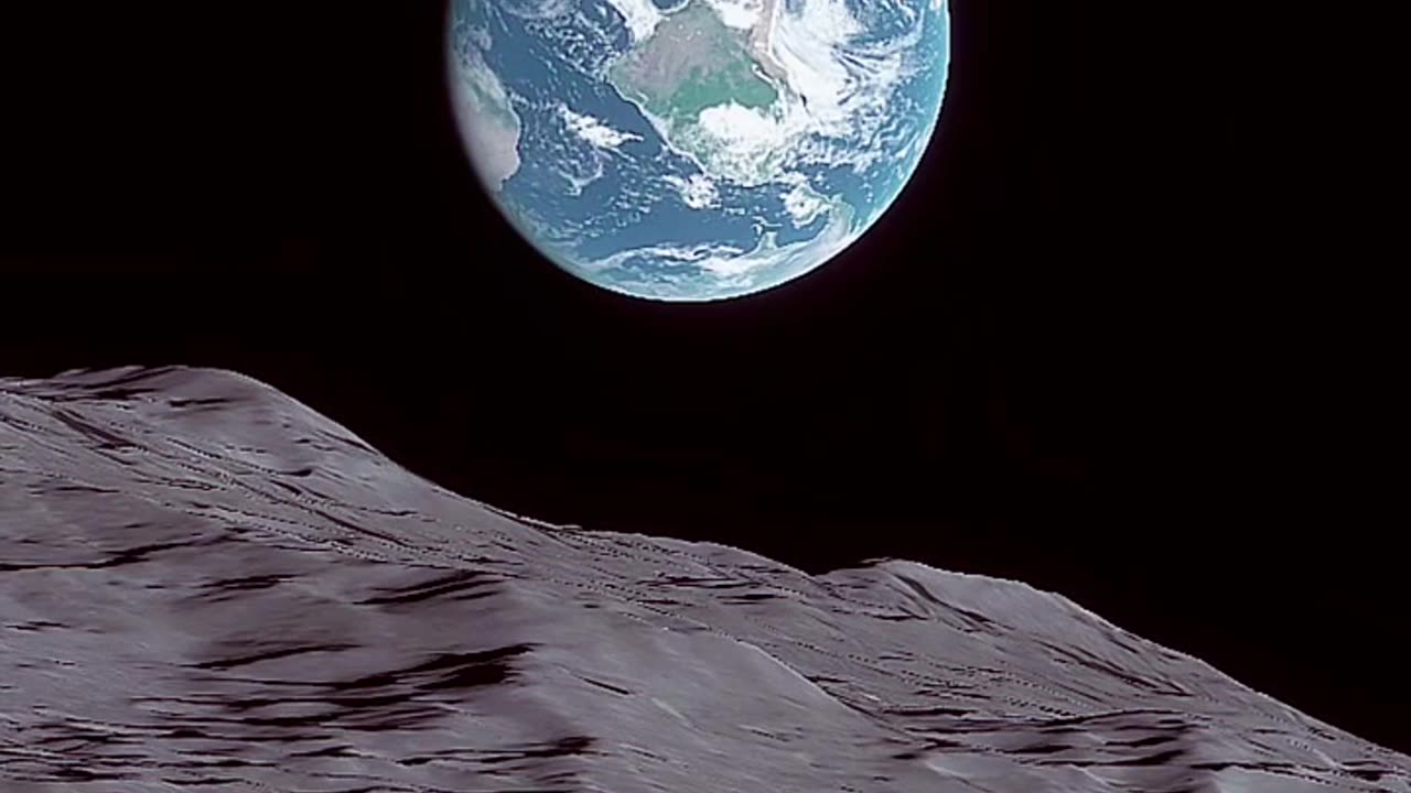 A beautiful view of the earth from moon