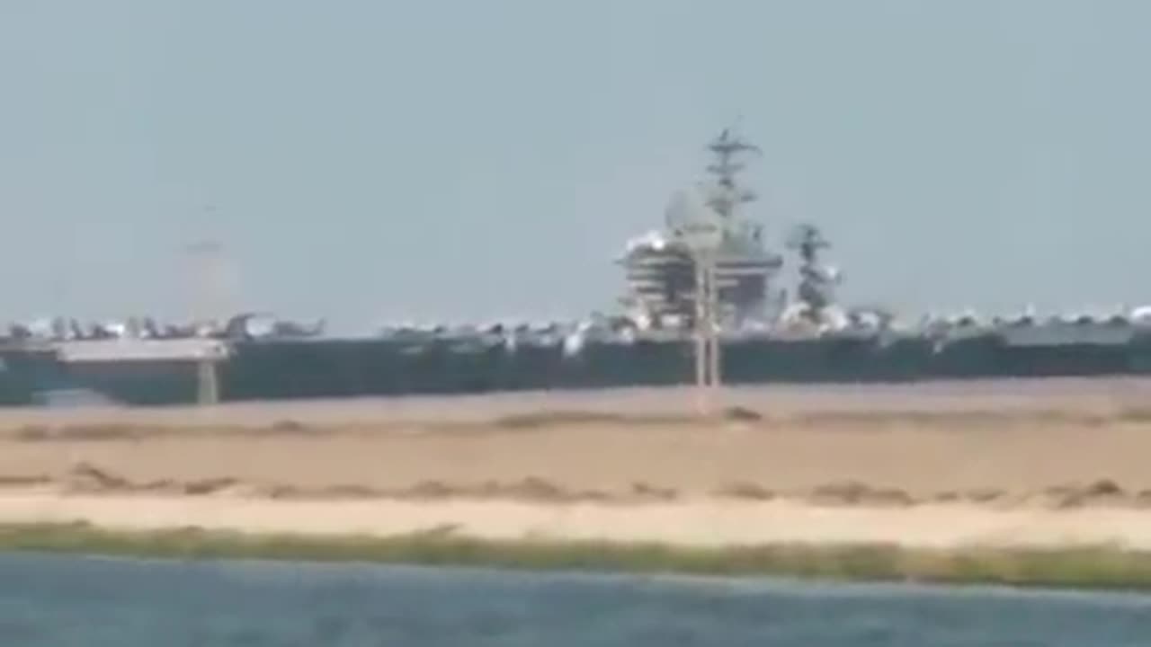 USS Dwight D. Eisenhower (CVN-69) Enters the Middle East through the Red Sea.