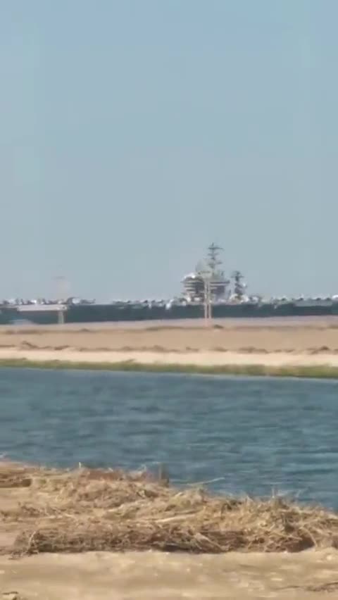 USS Dwight D. Eisenhower (CVN-69) Enters the Middle East through the Red Sea.