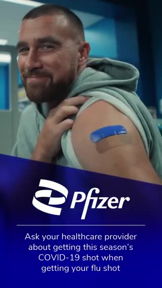 Kansas City Chiefs Travis Kelce Shilling for Pfizer