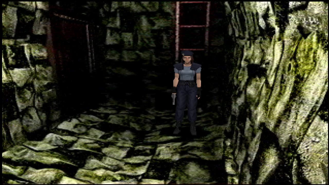 Resident Evil Director's Cut - Jill - Courtyard-Mansion (Barry final)