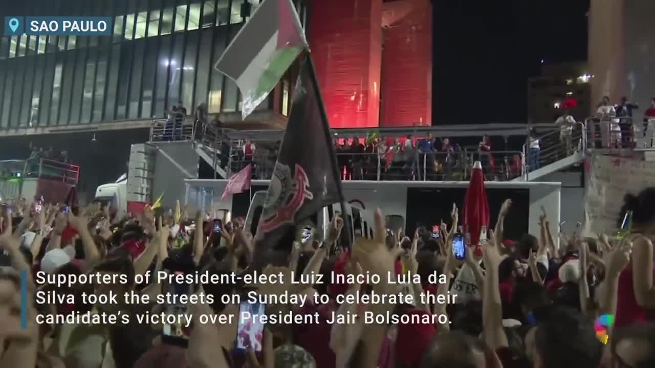 Supporters Of Brazil’s President-Elect Lula da Silva Celebrate Victory Over Bolsonaro