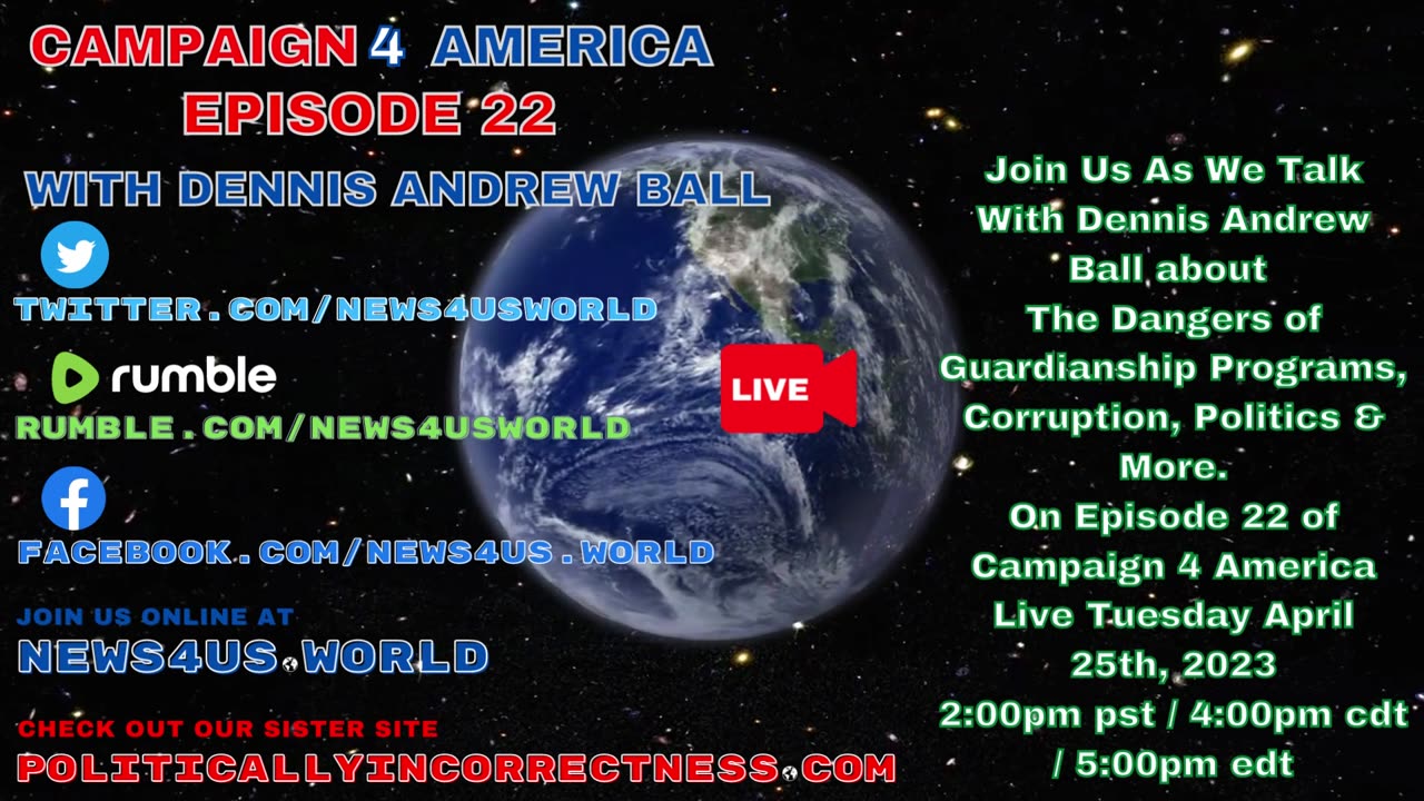 CAMPAIGN 4 AMERICA Ep 22 With Dennis Andrew Ball - The Dangers of Guardianship Programs