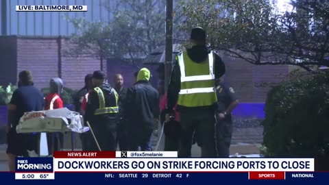 241001 Port workers strike turns violent in Baltimore.mp4