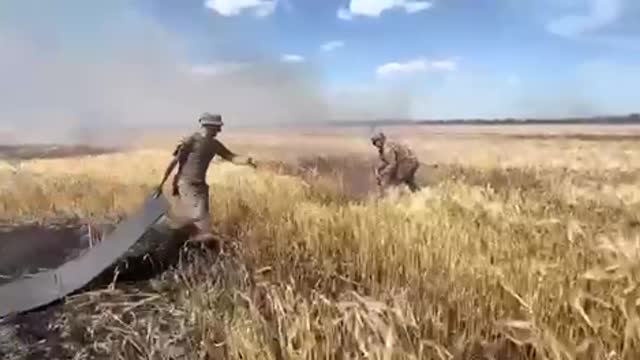 UKRAINE SOLDIERS ARE FIGHTING THE INVADERS AND SAVE THE HAVEST