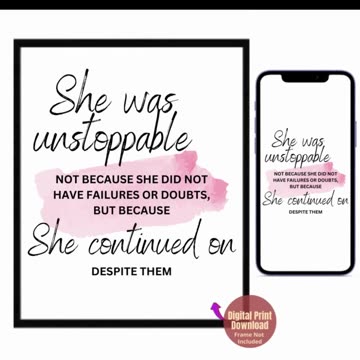 She Was Unstoppable, Not Because She Did Not Have Failures or Doubts, But Because She ... ❤️