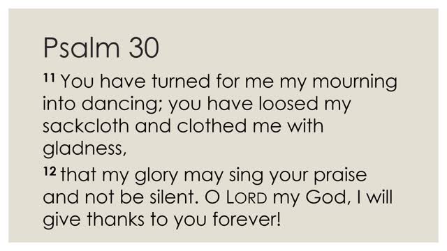 Daily Devotion Psalm 30