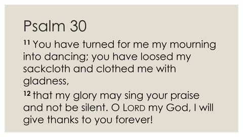 Daily Devotion Psalm 30