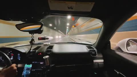 going 130 mph in the battery tunnel
