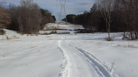 Sledding Down A Powerline Right Of Way And Crashing With My Gimble