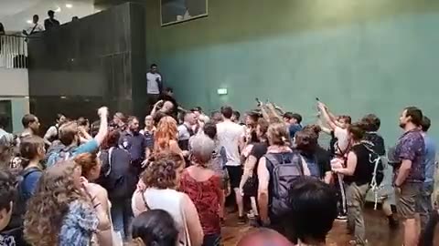 Trial of 25 rioting scum halted in Lyon as far left filth storm the court building in support...