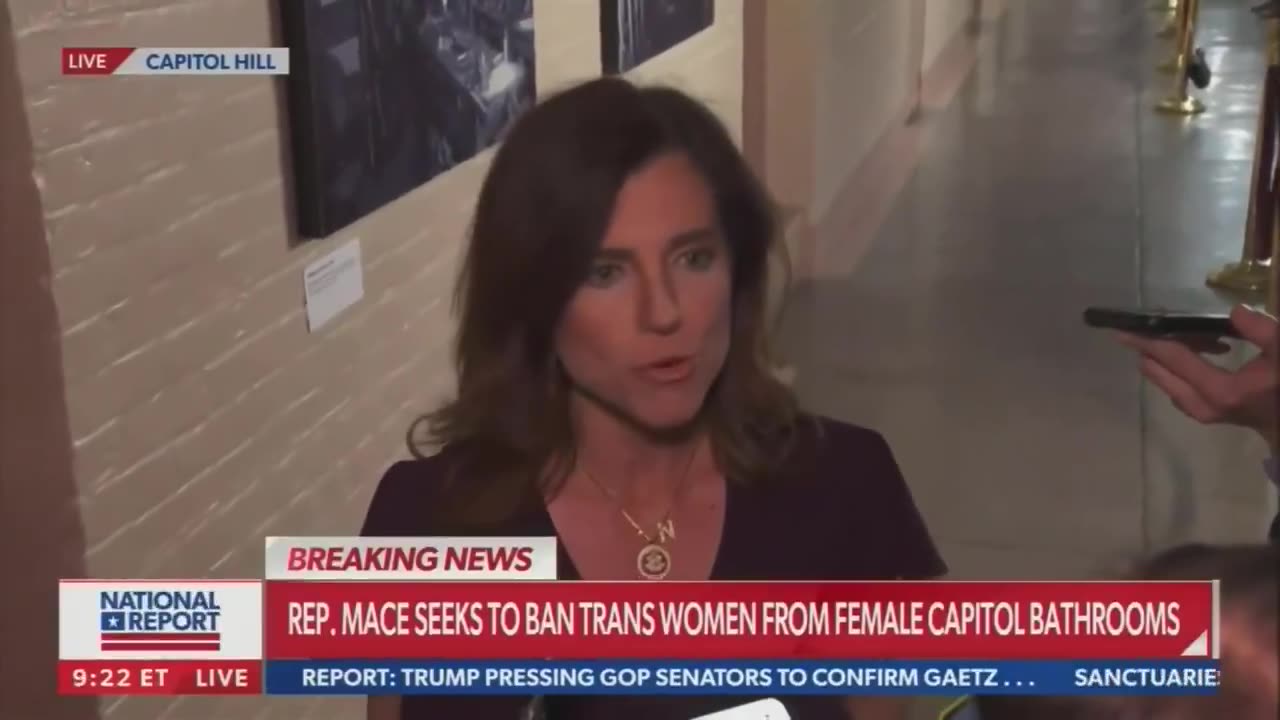 Reporter asked Rep. Nancy Mace (R) why she wants to exclude men from the female bathroom