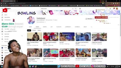 Speed reacts to his dad ishowmeat song😂