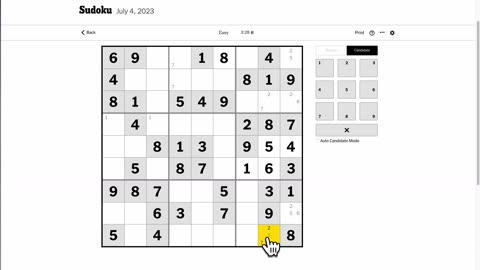 Sudoku 2023-07-04 easy