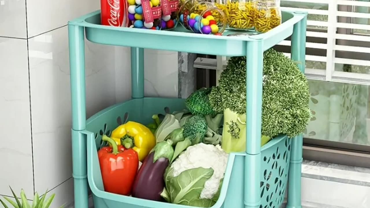 Kitchen Storage Rack Floor Multilayer SAR;44.82;Buy: https://s.click.aliexpress.com/e/_mszPzRy