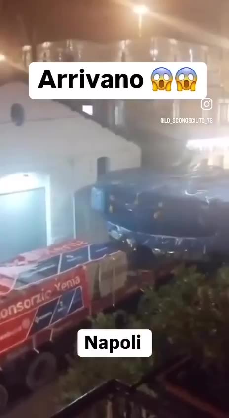 HERE WE GO NAPOLI you have one right to guess what is under the tarpaulin