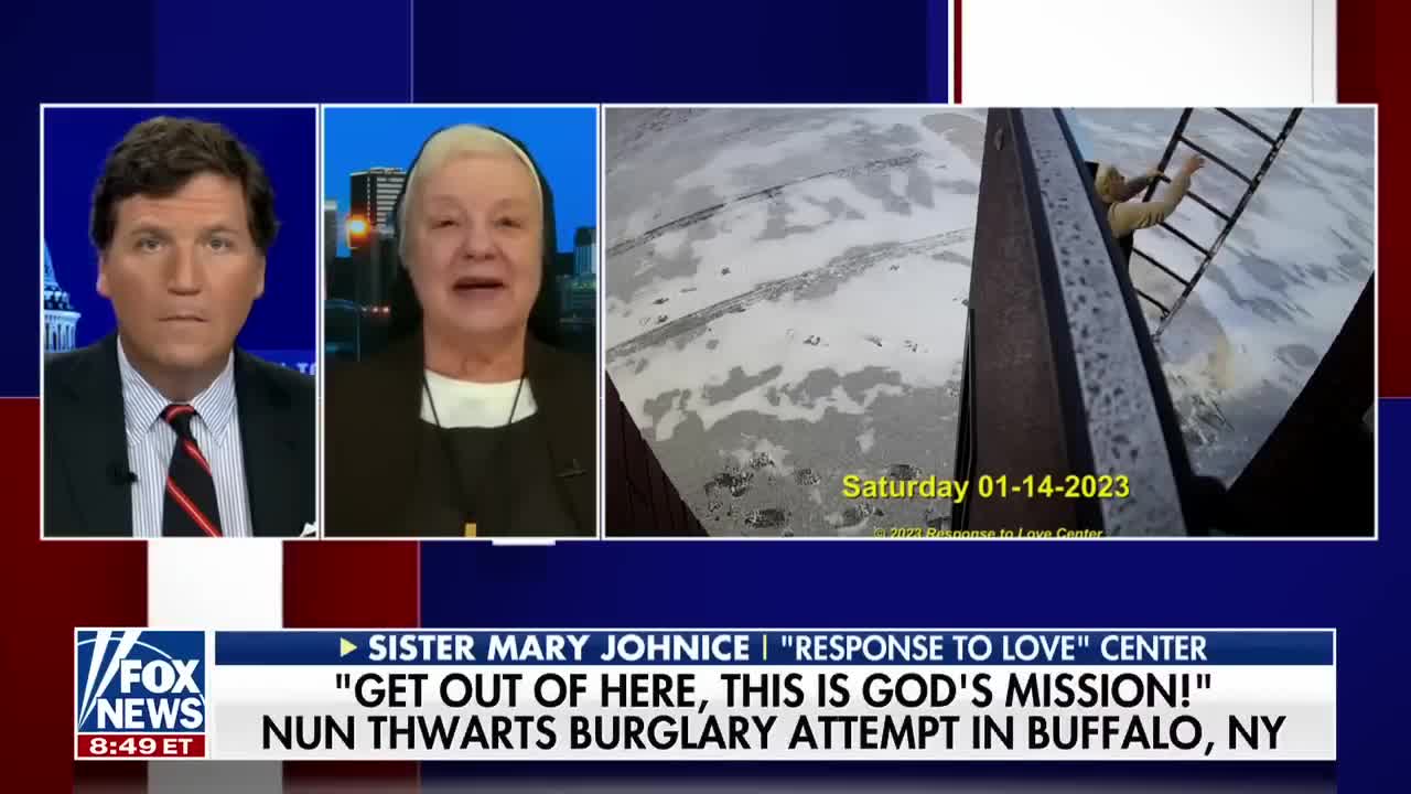 Nun tells Tucker how she stopped a burglary