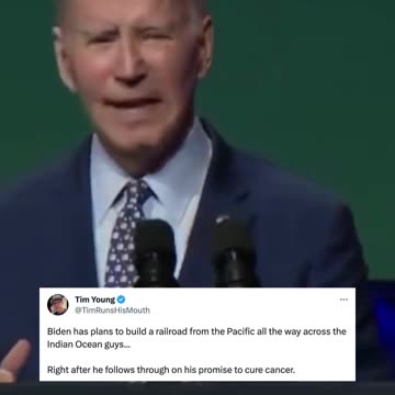 WHAT??? Biden plans to build a railroad from the Pacific 'all the way across the Indian Ocean'