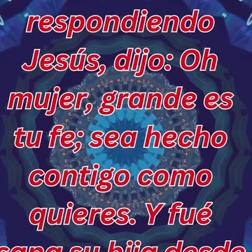 "La Fuerza de la Fe: La Perseverancia de la Mujer Cananea" Mateo 15:28.#short #youtube #ytshorts