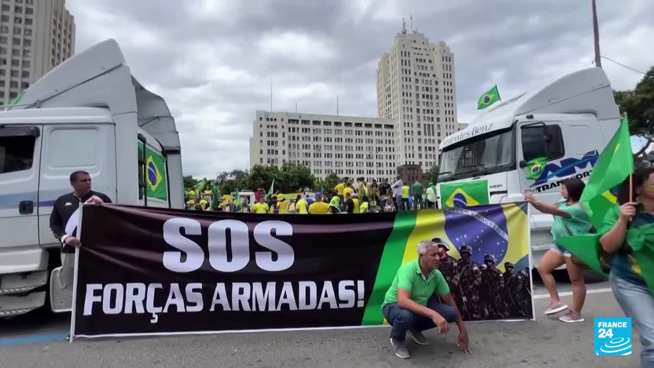 Las protestas bolsonaristas en Brasil continúan, aunque ahora con menor intensidad • FRANCE 24