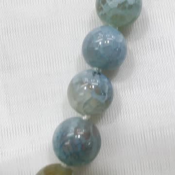 Handmade + Knotting Unique 20” Necklace with 925 Silver, Agate