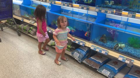 Daughters at pet store