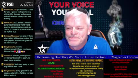 2022-04-23 22:00 EDT - Your Voice, Your Call: with Chris Moore