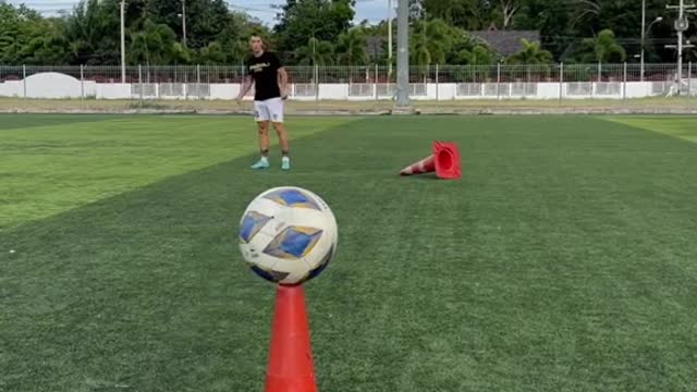 Cone accurate challenge ⚽️ #football #soccer #footballchallenge