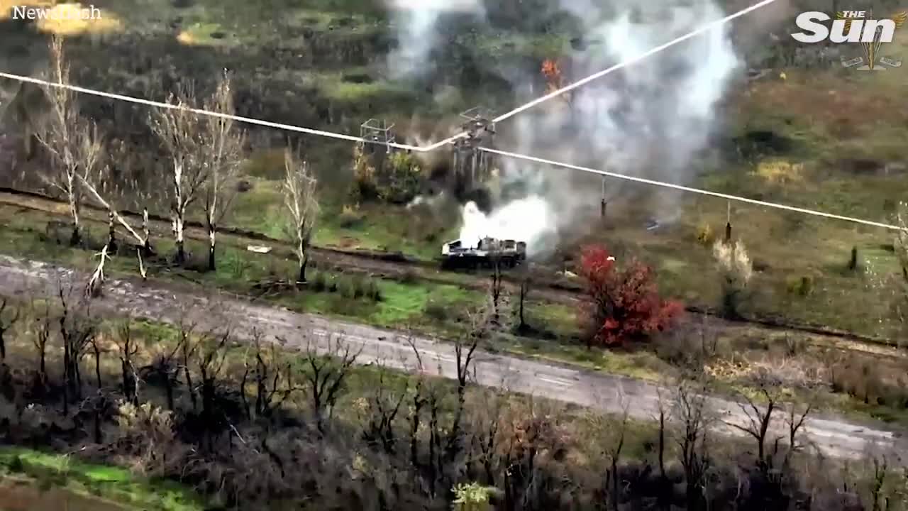 Ukrainian paratroopers 'take out Russian tanks on Donetsk battlefield'