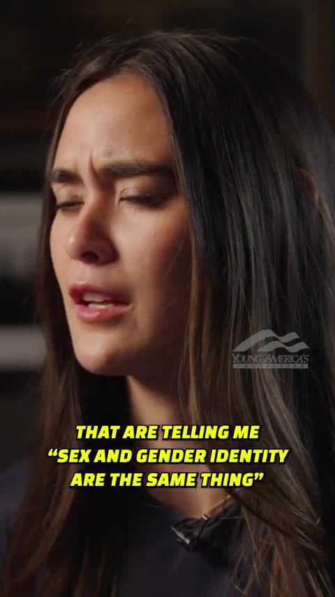 Young America's Foundation-Paula Scanlan Reacts To BASED Man Schooling Leftists on Gender
