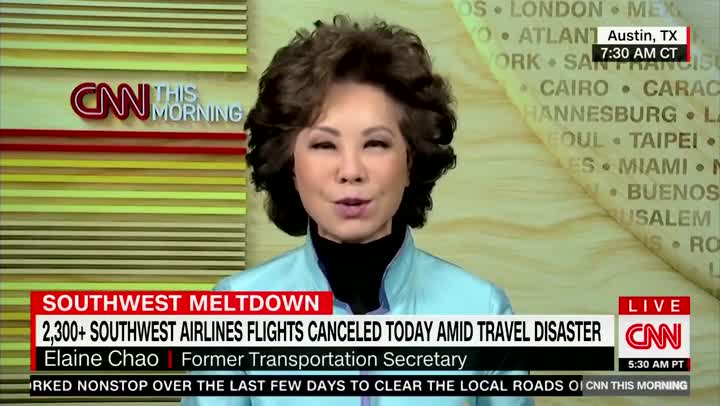 Ex-Transportation Sec. Elaine Chao Dives Into Southwest Airlines Disaster