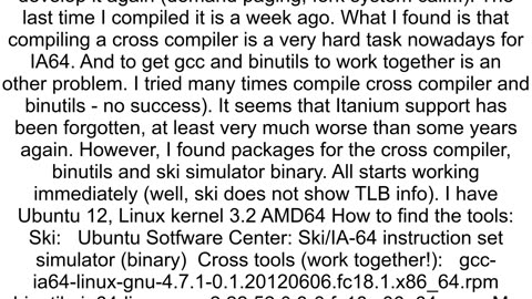 Itanium crosscompiler for x8664