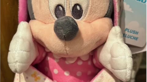 Disney Parks Baby Minnie Mouse in a Hoodie Pouch Blanket Plush Doll #shorts