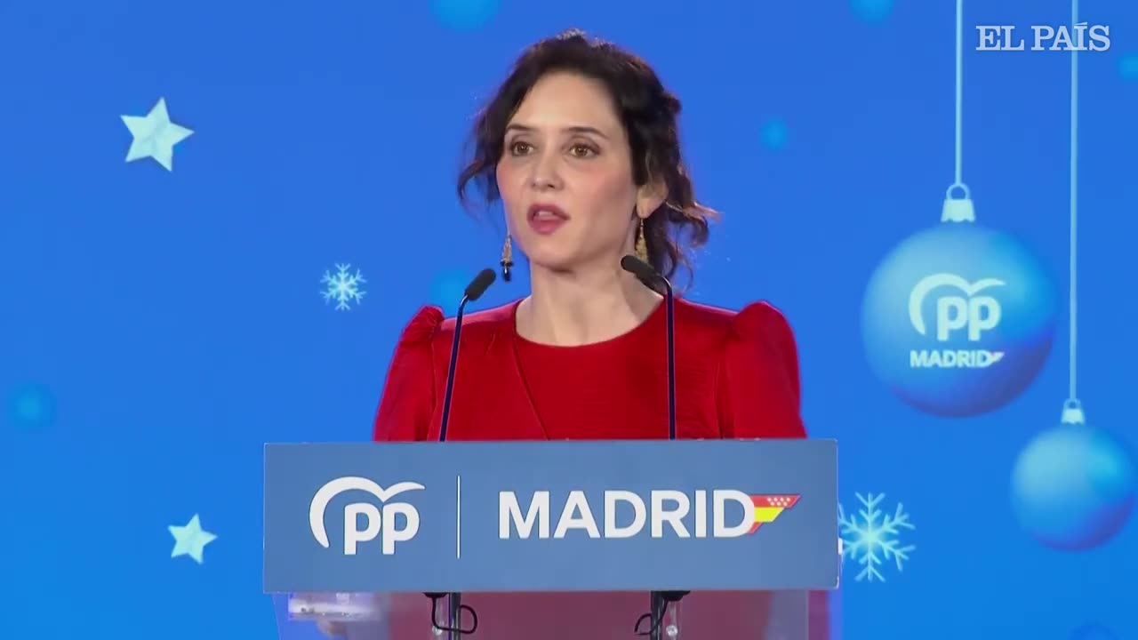 AYUSO | Las bromas de la presidente en la cena de Navidad del PP madrileño