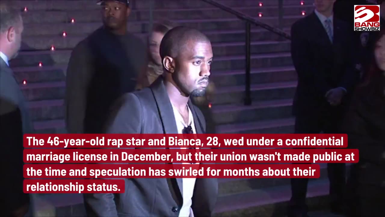 Kanye West is legally married to Bianca Censori.