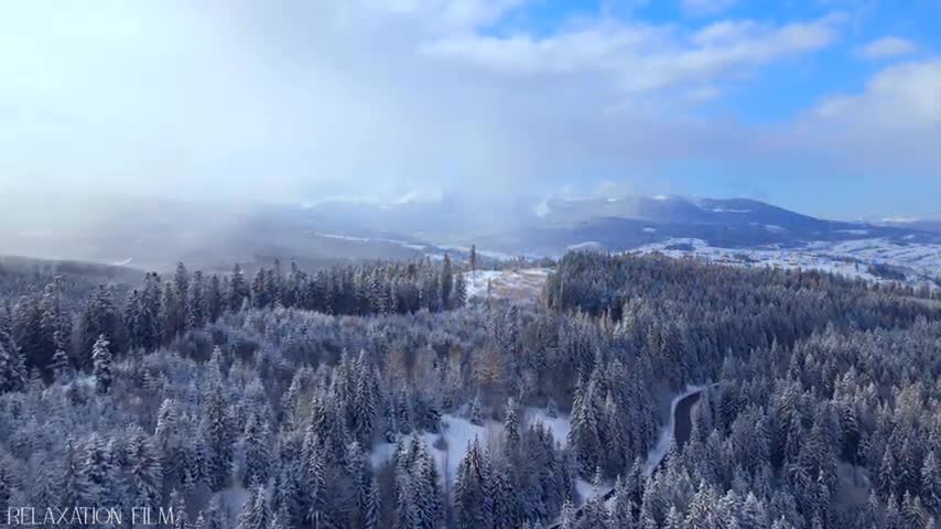 Snow Winter 4K Relaxation Film Meditation Relaxing Music