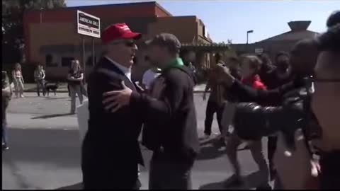 Trump “Supporter ”Gets Attacked by Protestors